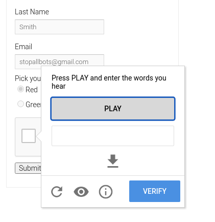 AudioReCaptcha