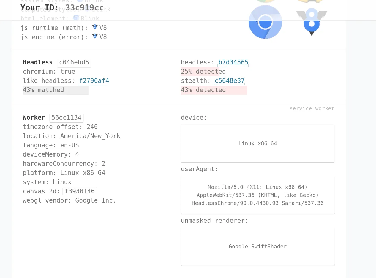 creepjs results page