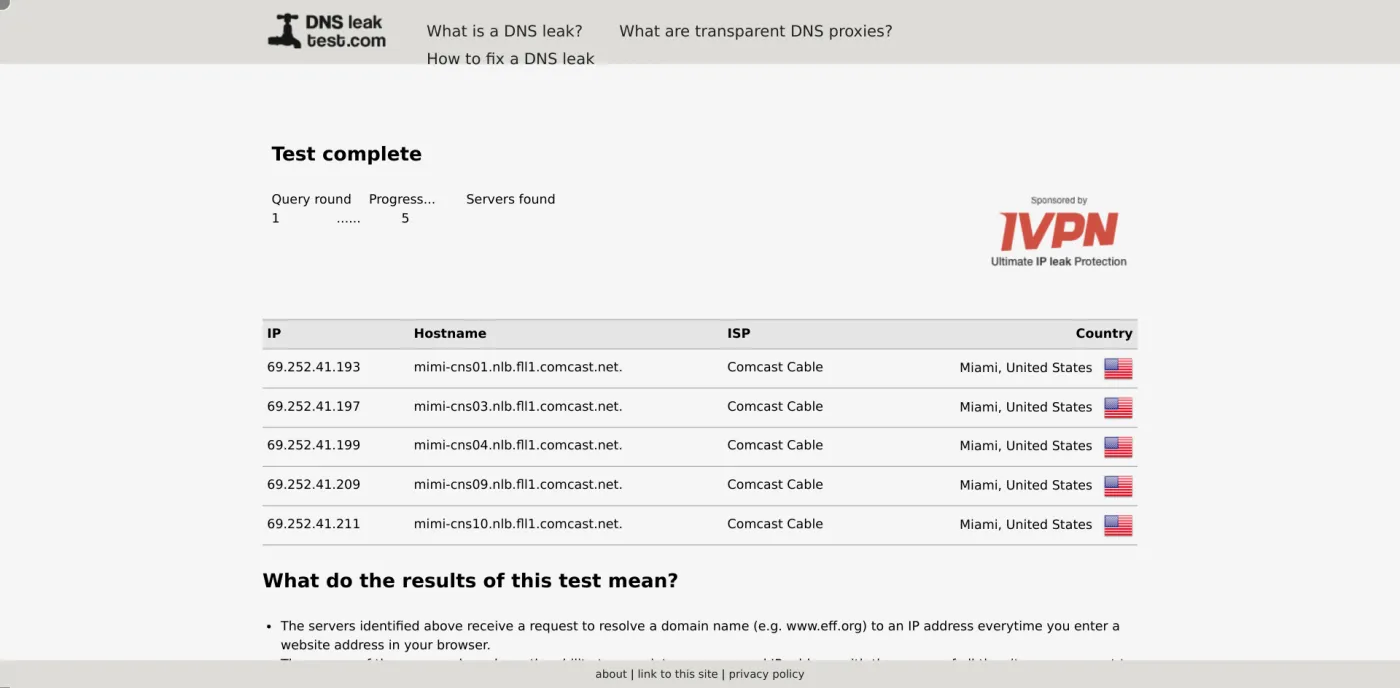 DNS Leak