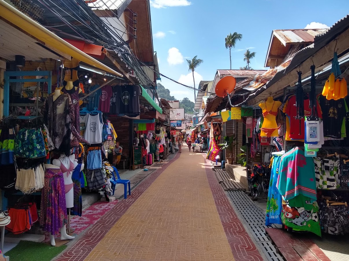 lots of shops in koh phi phi