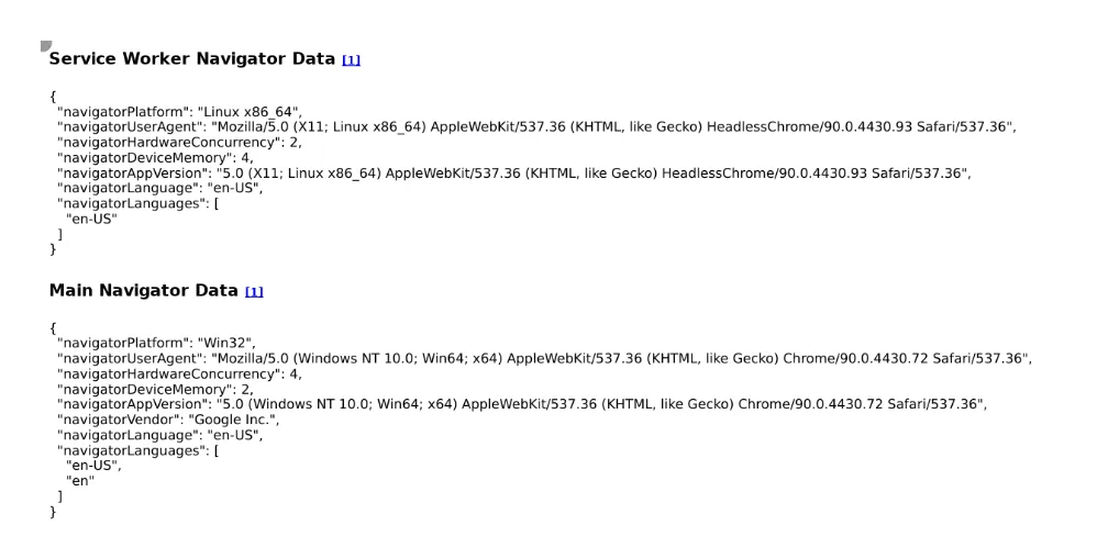 creepjs results page