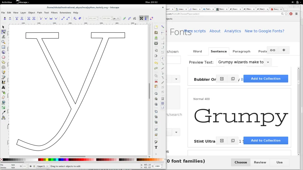 fine-tuning the glyph